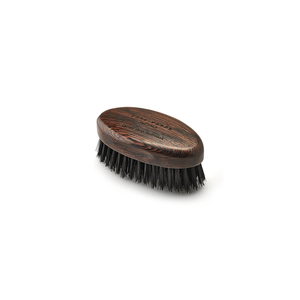 Beard Brush Wenge Wood, Natural Black Bristles  - Barber Shop