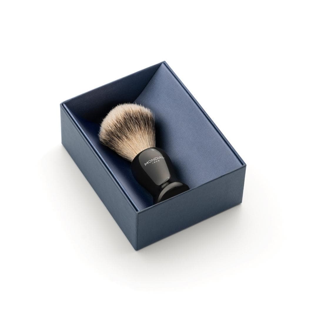Shaving Brush Gibson L - Silvertip Badger, black resin handle