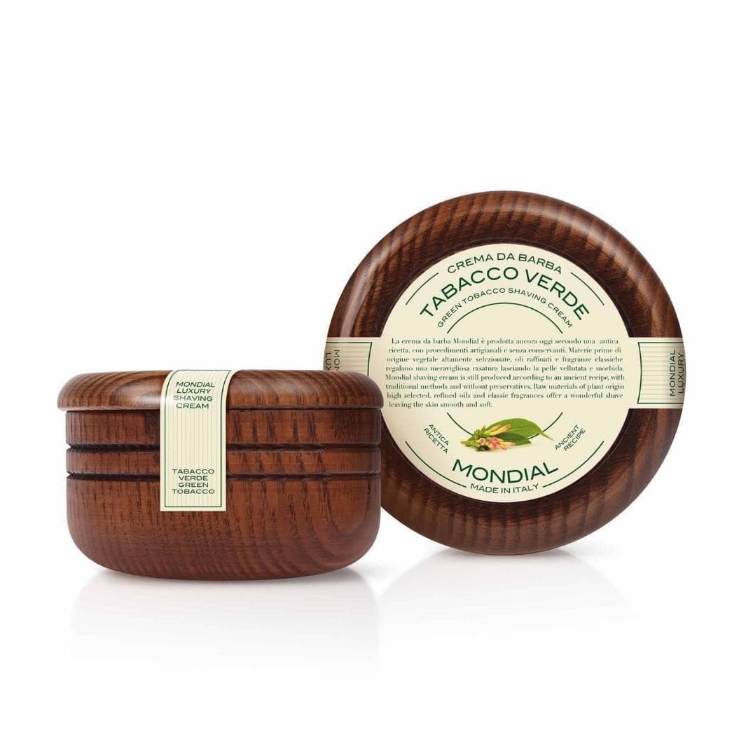 Shaving Cream 140ml Tabacco Verde - luxury wooden bowl